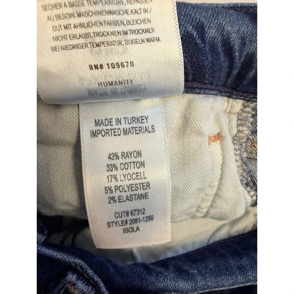 Citizens of Humanity Women's Size 28 Isola Straight Crop Style 2081-1259 Blue